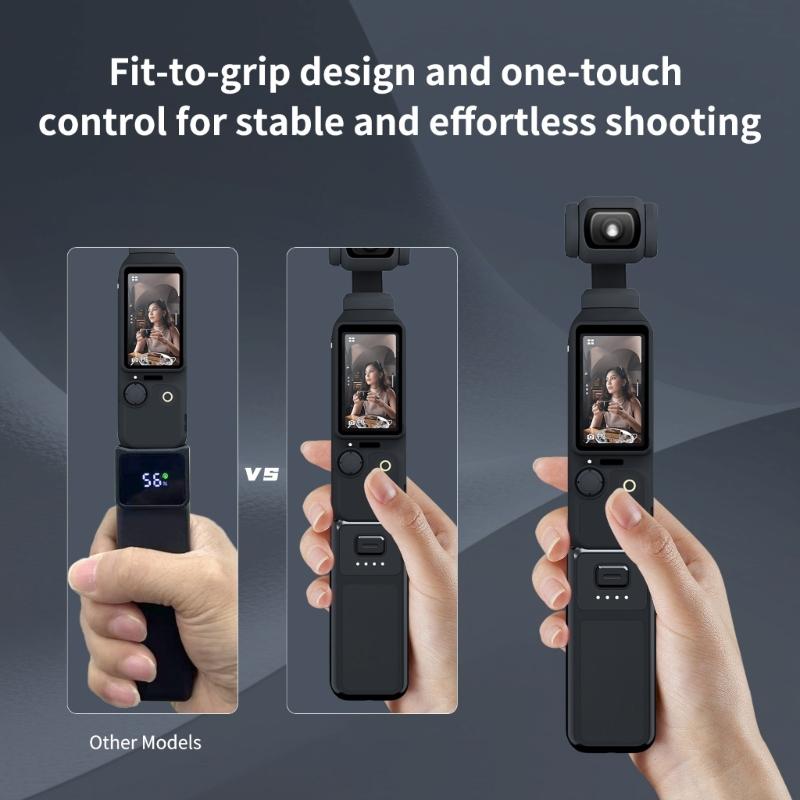 High Capacity Power Handle Replacement for Pocket 3 4 Camera Battery Handle Extended Battery Grip Replacement