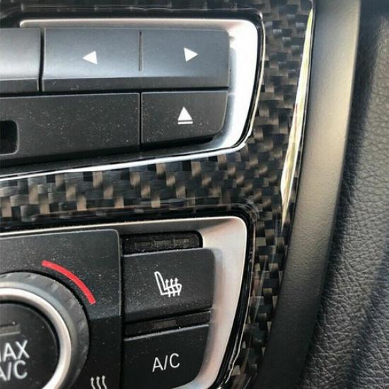 Center Console Carbon Fiber Frame CD Panel Cover Trim For BMW F30 F34 2013-2017