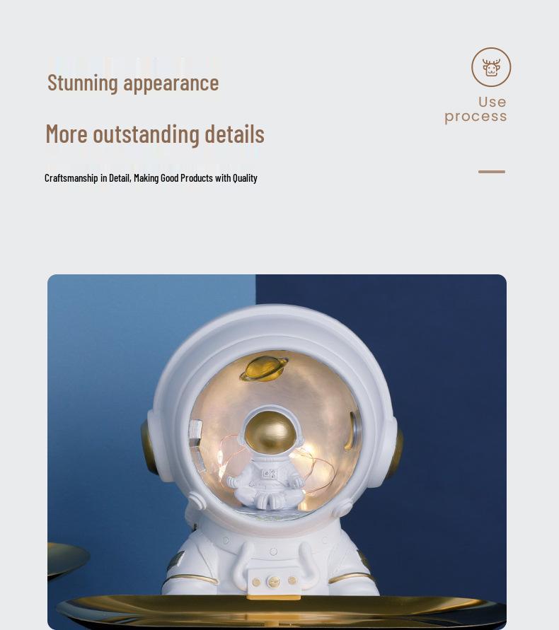 Astronaut Key Storage Tray Resin Ornament