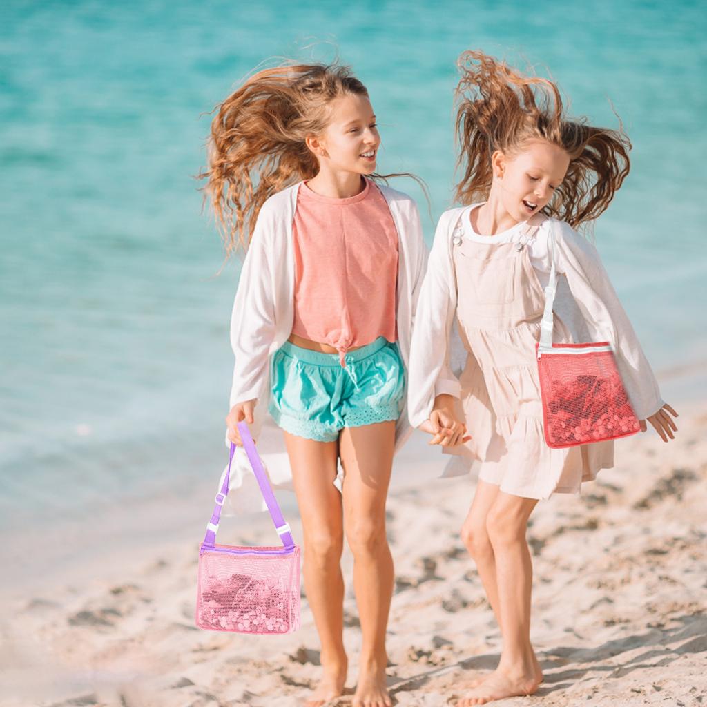 Beach Toy Mesh Beach Bag Kids  Collecting Bag Beach Sand Toy For Holding S Beach Toys Sand Toys Swimming Accessories For Boys And Girls(Only Bags )
