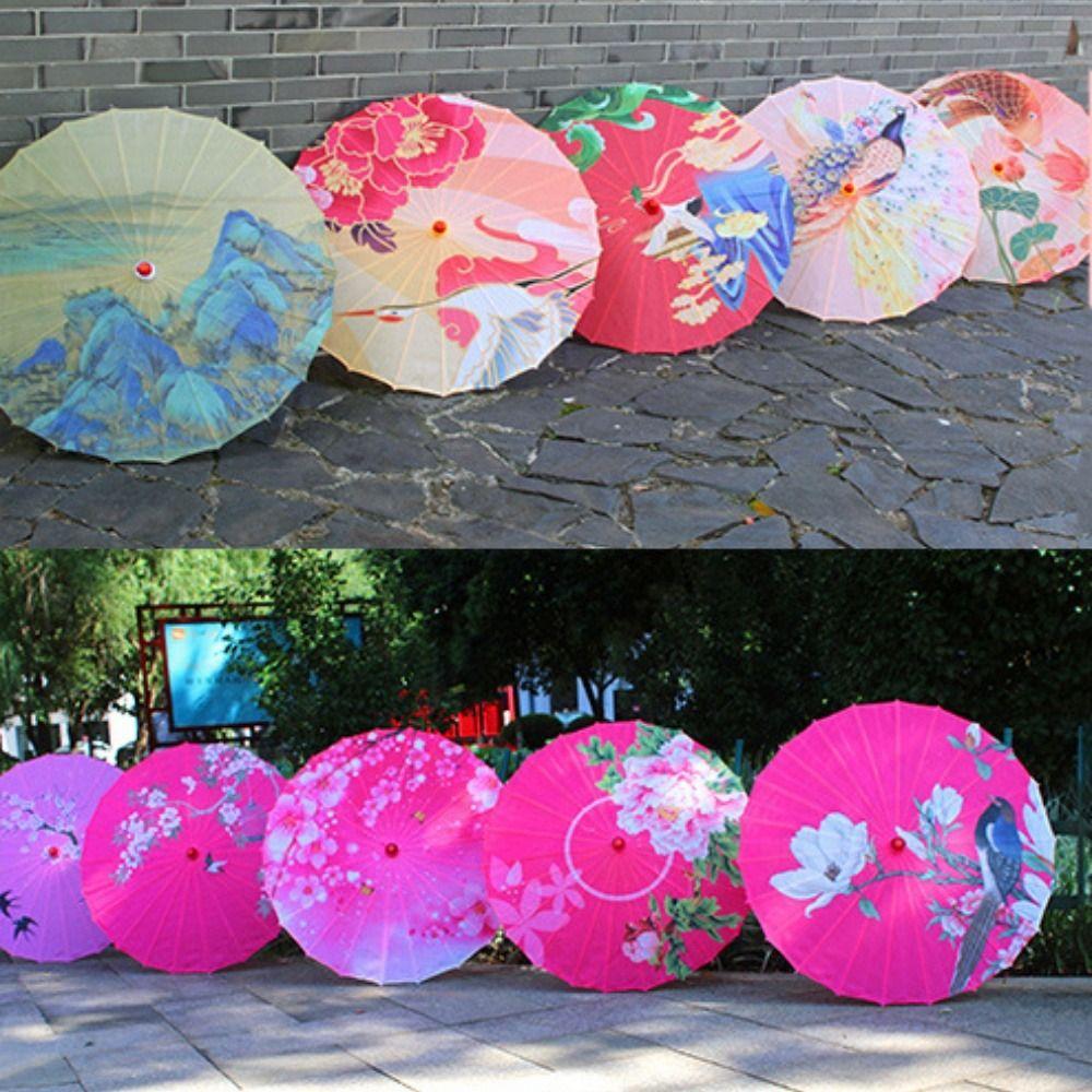 Chinese Antique Style Kids Decorative Umbrella Costumes Photography Umbrella Dance Performance