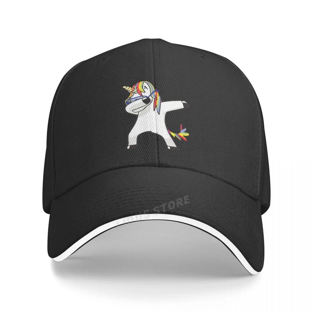 New Summer Dabbing Cap Fashion Unicorn Print Men Baseball Cap Unisex Funny Dabbing Unicorn Hip Hop Adjustable Dad Hat Bone
