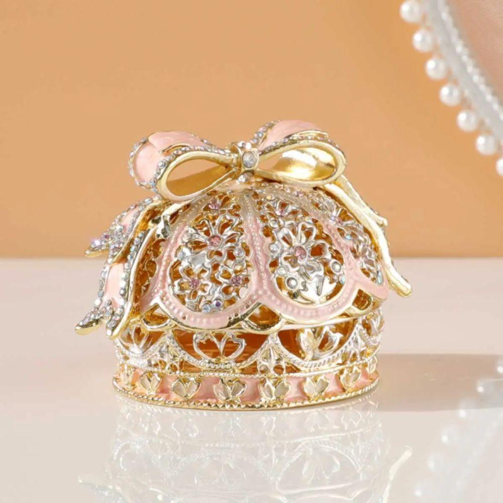 Light Luxury Enamel Color Crown Mini Size Ring Holder Creative Gift Box  Room Decorations