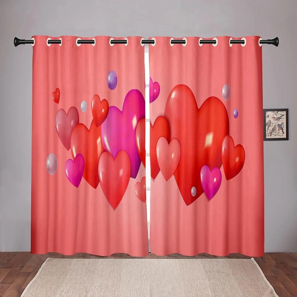 Perdele pentru fereastră pentru copii de culoare roz, inimă de desene animate, pentru dormitor, sufragerie, baie, bucătărie, ușă, hol, cârlige pentru casă, umbrire înaltă, nou