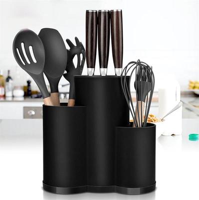 Messerhalter, Multifunktions-Utensilienständer, Messerblock, PP-Besteck, Abtropffläche, Aufbewahrungsbox, Löffel, Gabel, Küchen-Organizer