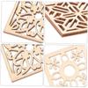 20pcs/lot Flower Frame Cutouts Floral Wood Slices Wood Flower Slices Craft Wood Slices Scrapbooking Cutouts Ornament Crafts