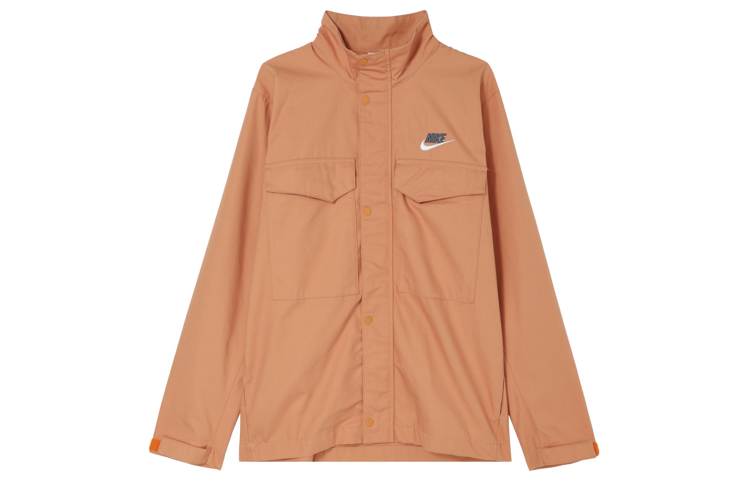 Nike Jackets Men s Orange Stand Collar Moderate Other DR7833-808 XL