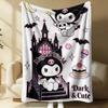 Kuromi Sweet Dark Throw Flannel Fleece Blanket Soft Warm Fluffy Cute Sofa Bed Cover Office Nap Shawl Lightweight Blanket Gift