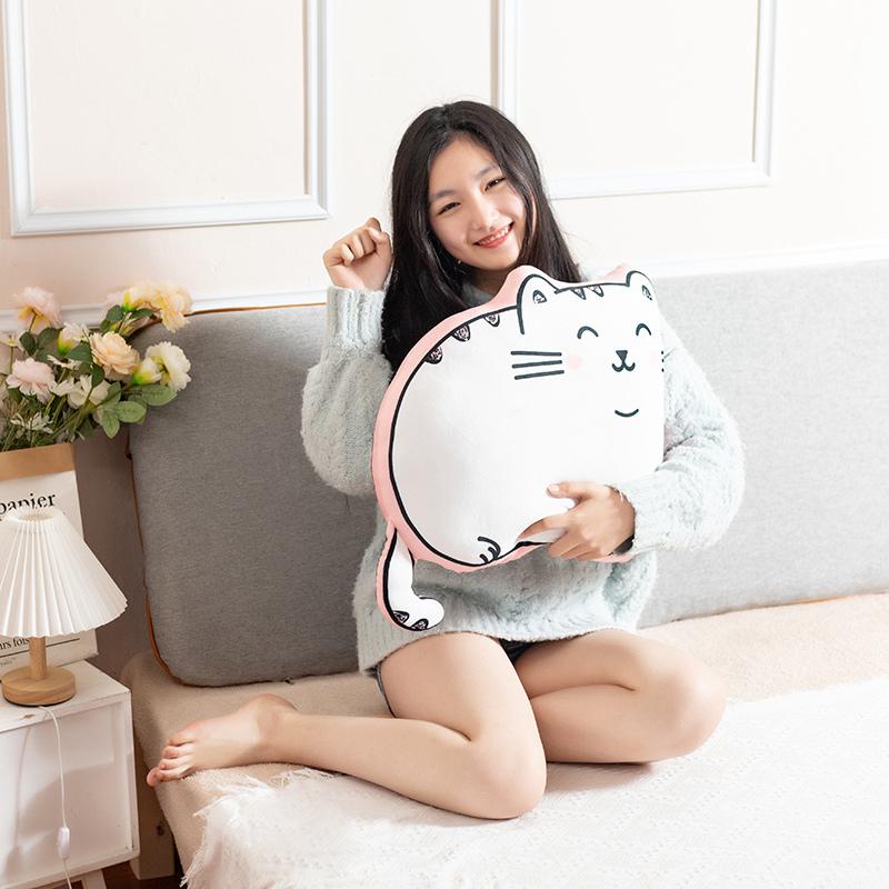 50cm Poduszki Pluszowe w Kształcie Kota Miękkie Lalki Urocze Kreskówkowe Zwierzę Wypchane Zabawki Prezenty Urodzinowe dla Dziewczynek Ozdoby