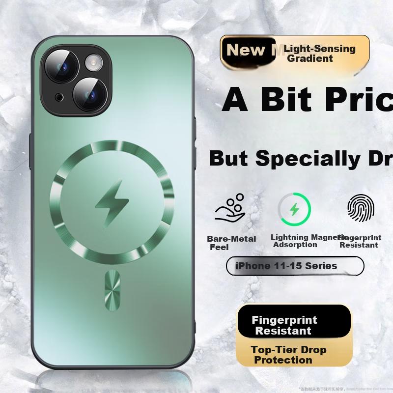 Ekakashop Apple 11 Pro Max Case iPhone 11 Pro Max Protective Cover MagSafe Magnetic Full Coverage Ultra-Thin Shockproof Hard Case AG Lightning Green