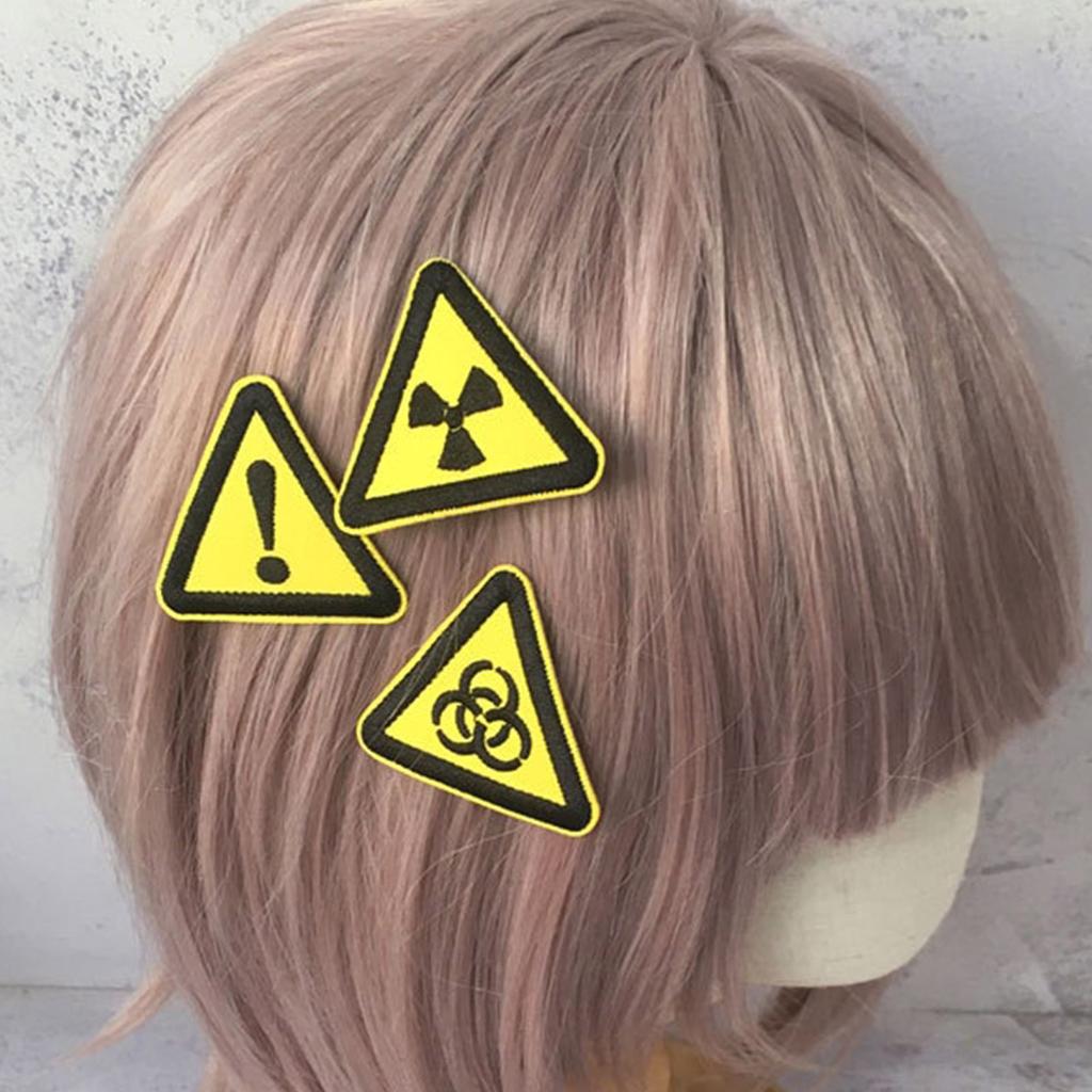 Unique Warning Sign Hair Clip for Safety and Style Lightweight Practical Plush Hair Accesories Fashionable Hairpin