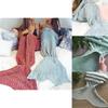 Cozy Mermaid Tail Handmade Crocheted Blanket For Adults And Kids In Soft Acrylic