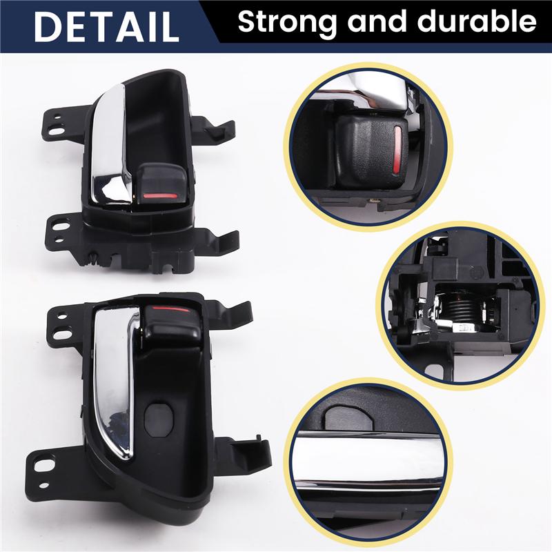 1Pair Interior Door Handle Chrome For For Subaru Impreza Forester 2007-2009 61051-FG031-VH 61051FG030JG 61051-FJ020-VH