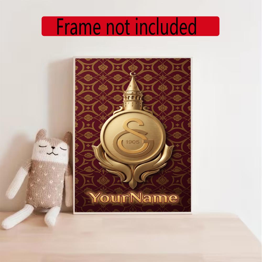 Galatasaray Personalized Name Round Diamond Painting Kit Diamond Embroidery Painting Rhinestones Mosaic Frameless Handwork Decoration Arts
