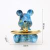 18.5cm Graffiti New Bear Figurine Home Decoration Animal Statue Keys Storage Shelf Modern Room Sculpture Table Decor  Statues