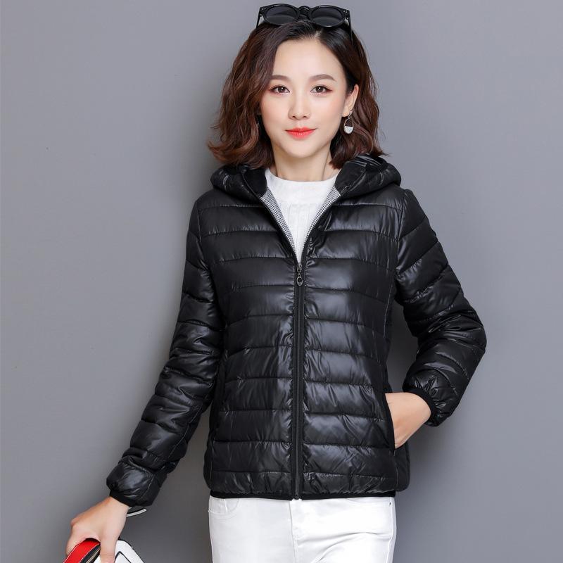 Winter Cotton-padded Warm Jacket Thin Cotton-padded Jacket Hooded Short Women's Clothing