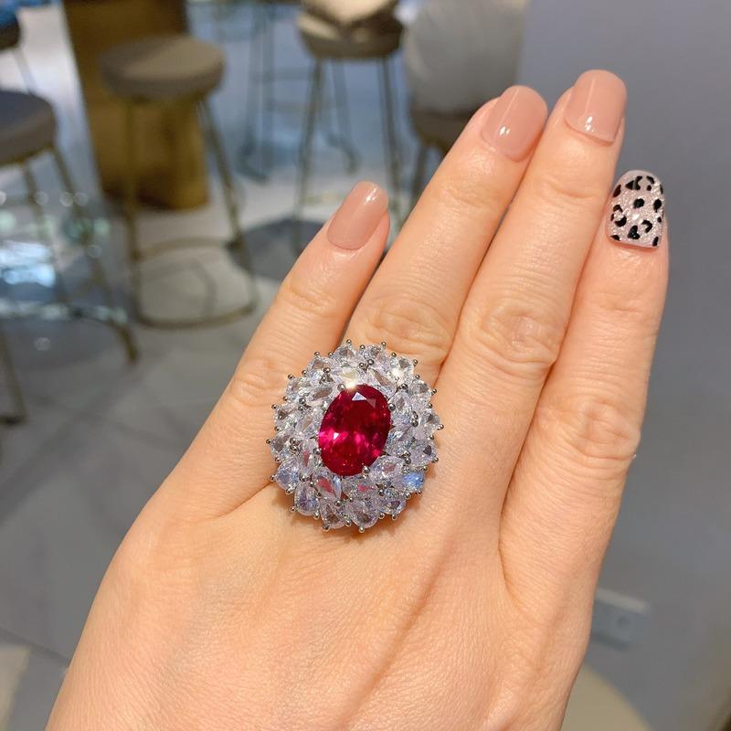 Sace Gems Klasický luxusní zirkonový prsten Náušnice Přívěsek Náhrdelník Soupravy šperků Dárky na svatbu