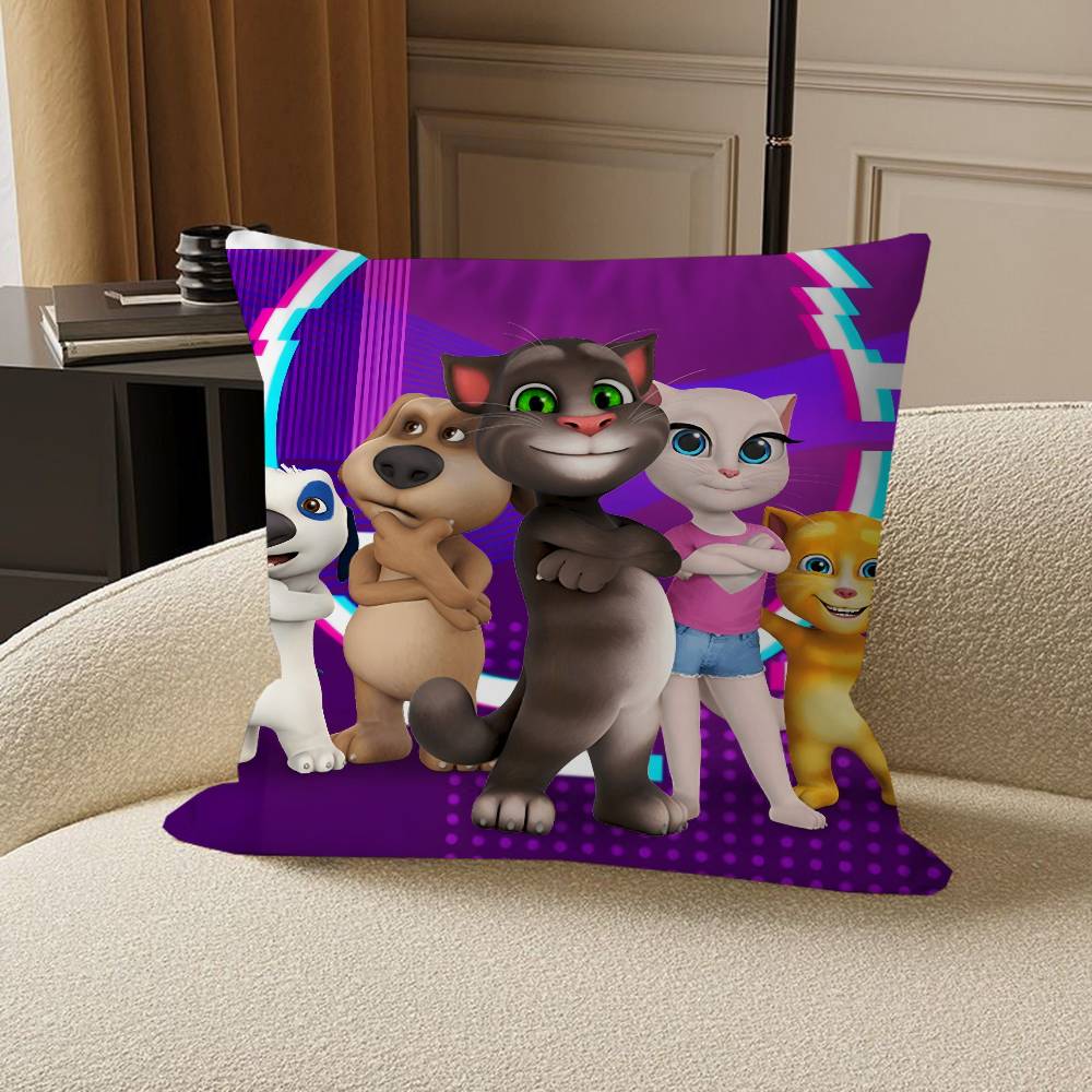Talking Tom and Friends Cushion Cover Decorative Pillow Sofa Home Decor Case Pillow Cases