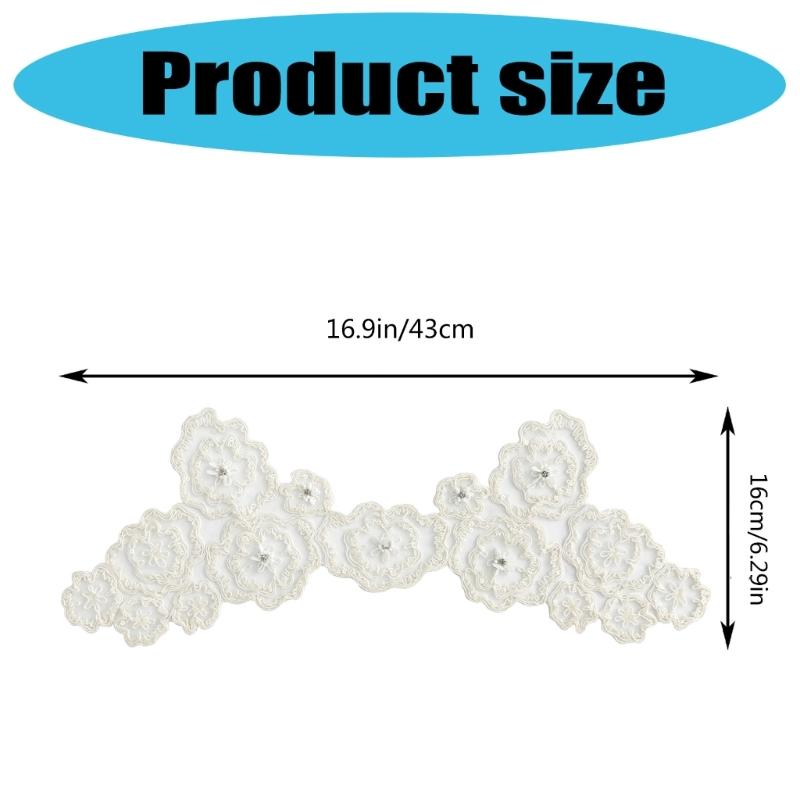 Sewing On Glitters Sequins Fabric Patches Mesh Fabric Applique Clothes Decoration For Costume Party Apparel Crafting