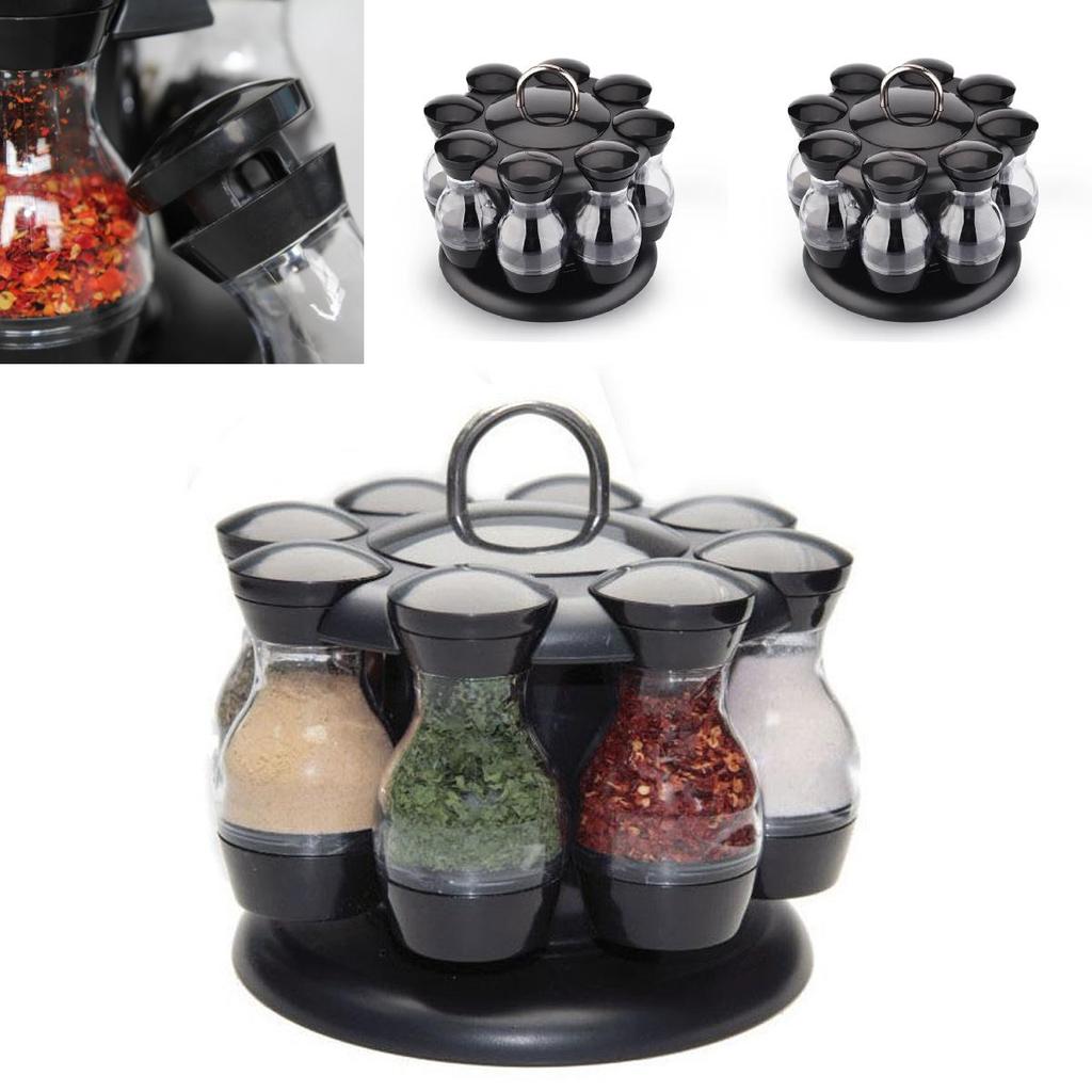 Functional Rotatable Condiment Organizer With Premium Material For Kitchen And Dining Decor