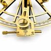 20.32 Cm Handmade Brass Nautical Sextant, Working Navigation Instrument, Polished Maritime Collectible, Nautical Decor Gift