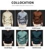 Męski jesienny sweter slim fit z półwysokim dekoltem - młodzieżowy sweter bazowy w jednolitym kolorze