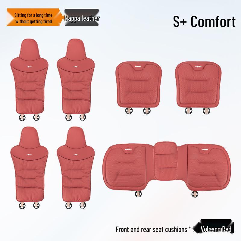 Equation Leopard Titanium Universal Nappa Leather Car Seat Cushion - All-Season, Breathable, High-Grade Rear Cover