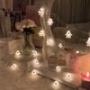 Xiaomi 1PC 3D Purple Bat White Ghost Halloween Pumpkin LED String Lights Copper Wire Fairy Light For Outdoor Spooky Holiday Party Decor
