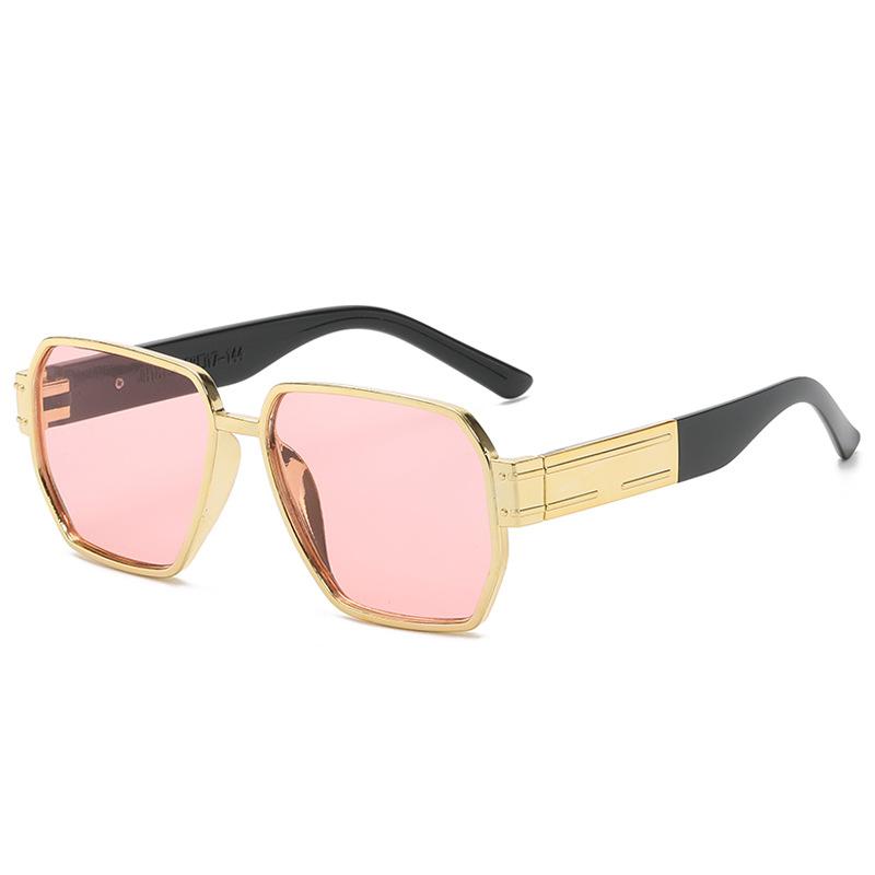 Non-polarized Fashion Irregular Retro Polygonal Men Sunglasses European and American Trendy Women's Sunglasses