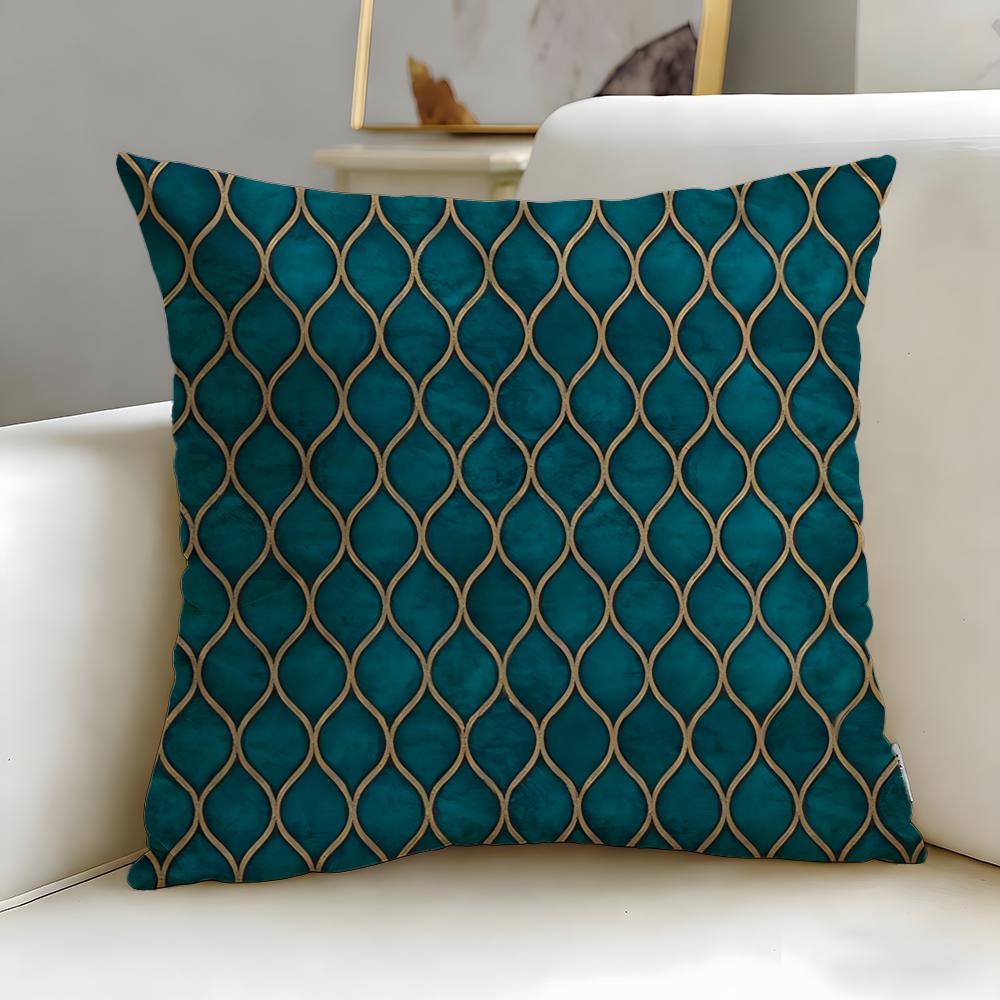 Diamond Pattern Cushion Cover Soft  EasyWash Pillow Case  Versatile for Couch Bed Travel and Office