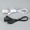EU-Standard E27 Lampenfassung mit 303 Schalter und zweipoligem Rundstecker-Kabel