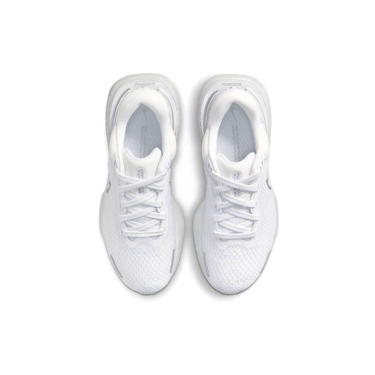 Nike ZoomX Invincible Run Flyknit White Metallic Silver Women Sneakers Pure-Platinum CT2229-101