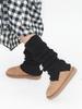 Igseupaieodeugeol Cozy Button Leg Warmer Black