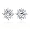 Two Carat Sunflower Set, Diamond Ring, Necklace, Stud Earrings Women's Fashion Accessories
