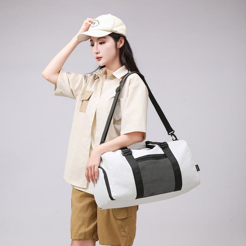 Large-capacity Pressure-reducing Portable Travel Bag Dry and Wet Separation Sports Belt Shoes Silo Style Fitness Bag Can Be Used To Cover Pull Rod