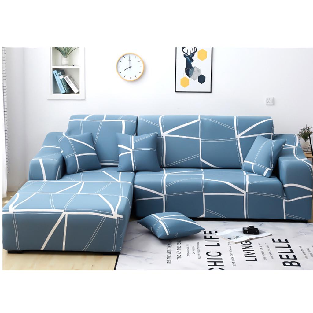 Buy 1/2/3/4seater Stretch Slipcovers Sectional Elastic Sofa Cover for