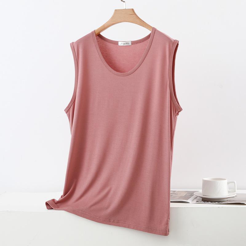 Modal Women's Sleeveless Pajama Top - Lightweight, Casual, Plus Size for Spring/Summer