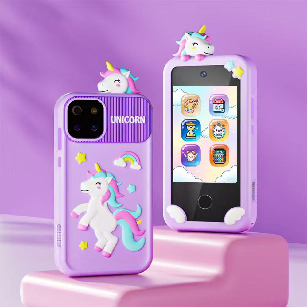 Cross-Border Kids' Smart Toy Phone: HD Dual Camera, Touchscreen, Simulation Features, Perfect Baby Gift