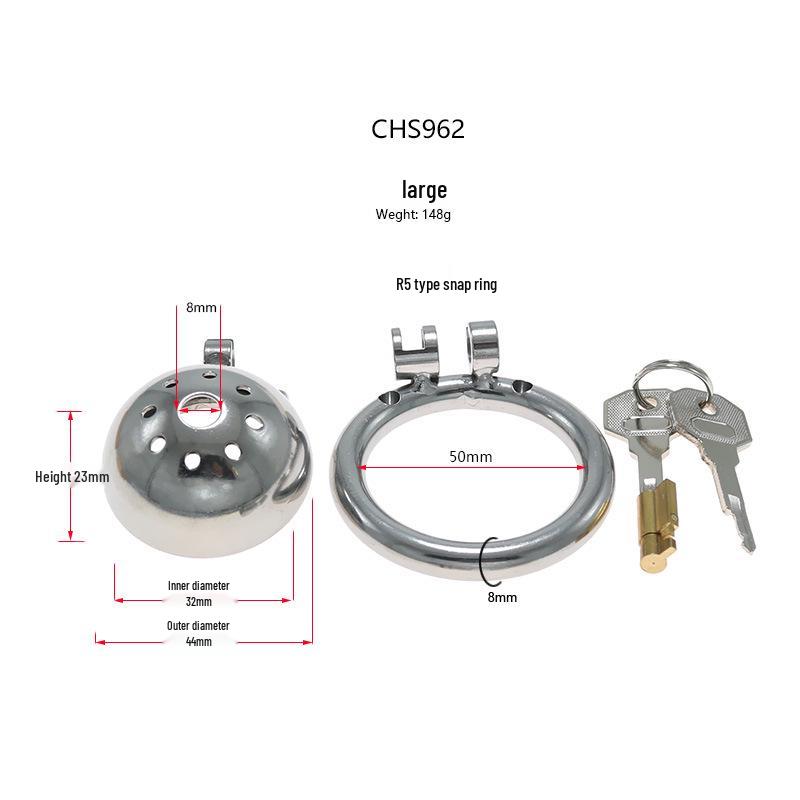 Chaqu Stainless Steel CB3000 Chastity Device Hemisphere Cage for Men