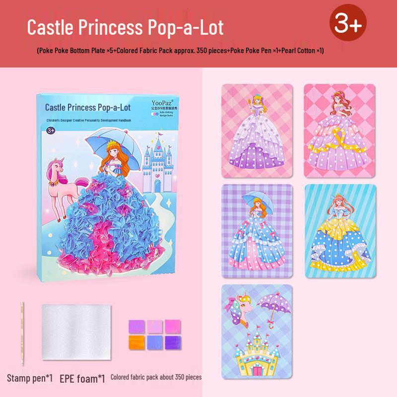 Princess Dream DIY Hand-painted Stamping Kit: Dress-up Stickers & Fun Toys
