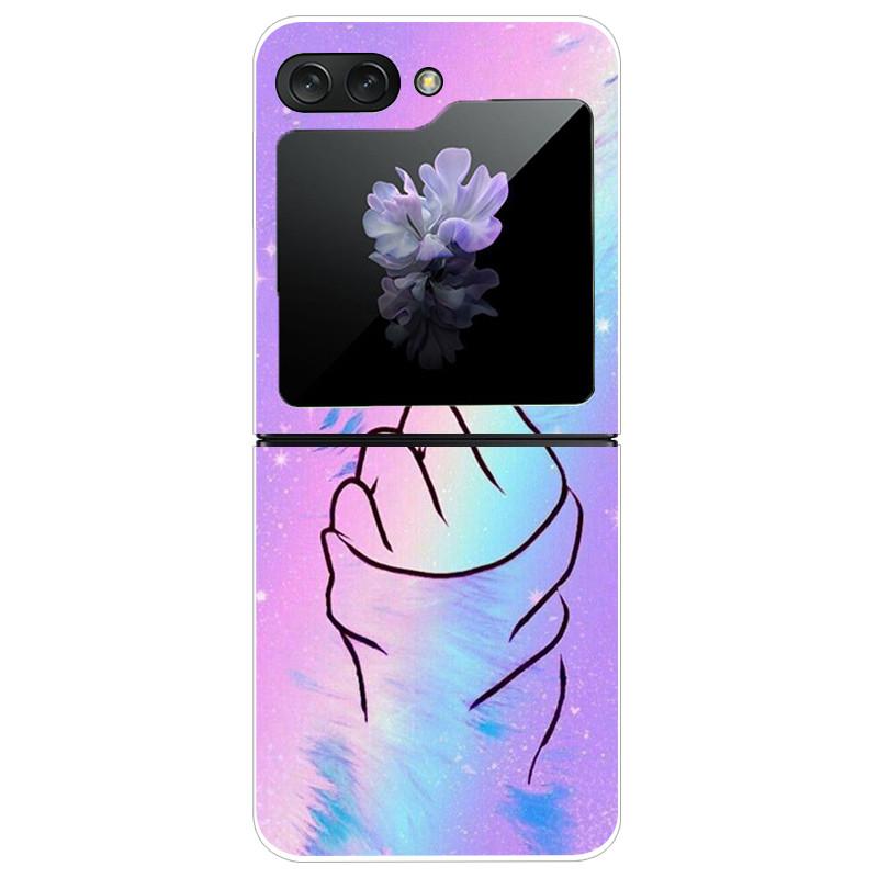 Für Samsung Galaxy Z Flip5 Hülle Harte PC-Handy-Rückabdeckung für Samsung Galaxy Z Flip 5 5G Hüllen 6,7'' ZFlip5 Niedliche Katze Funda Schale