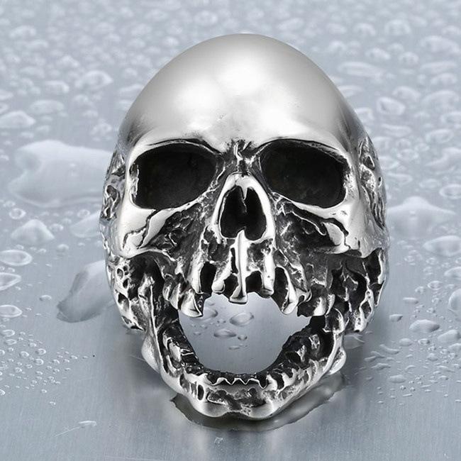 New Jewelry Punk Style Skull Ghost Head Ring Jewelry