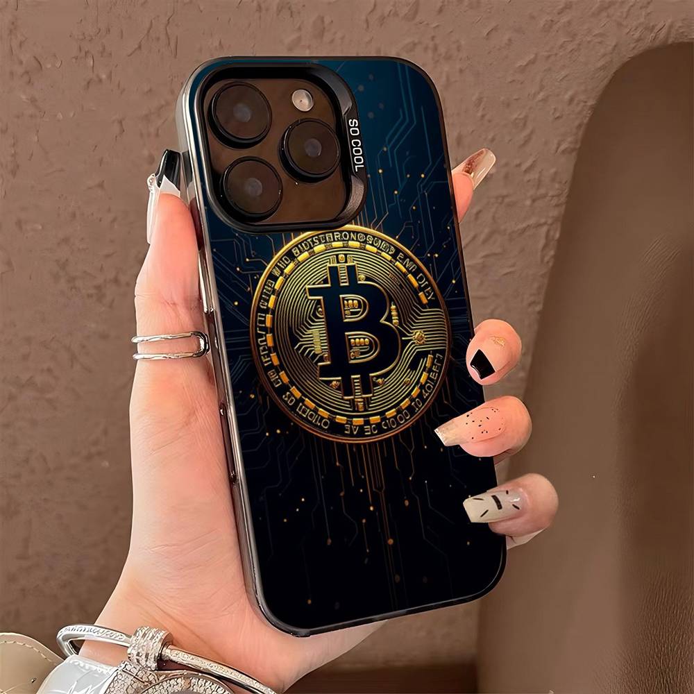 Bitcoin Color Phone Case For IPhone 17 16 15 14 13 12 11 Pro Max Plus Pro Shell