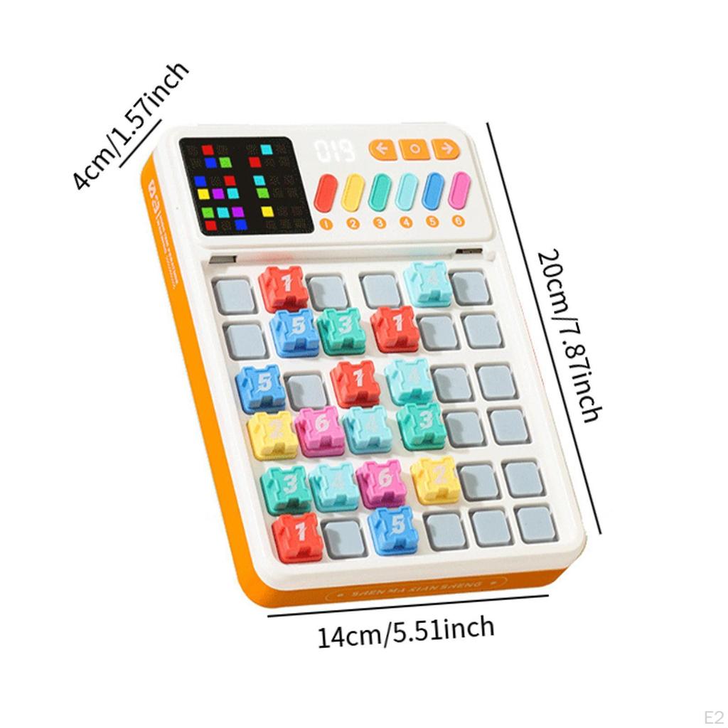 Sudoku Puzzle Game Educational Brain Teaser Toy with Light Travel Fine Motor Skills Intelligent