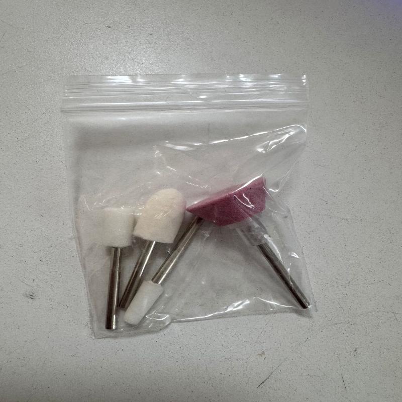 3/4/5Pcs Nail Drill Bits Set With Assorted Grinding Heads Clear Case For Diy Manicure Pedicure Polishing
