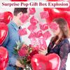Valentijnsdag verrassing springdoos verjaardag creatieve geschenkdoos stuiterende rode envelop geschenkdoos