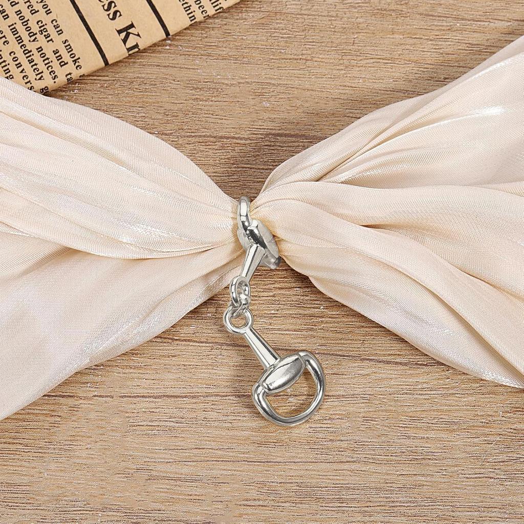 1PC Double D-Ring Snaffle Bit Alloy Equestrian Connecting Clasp D-Ring Snaffle Bit Connectors for Shoes Decoration Loafers Purse