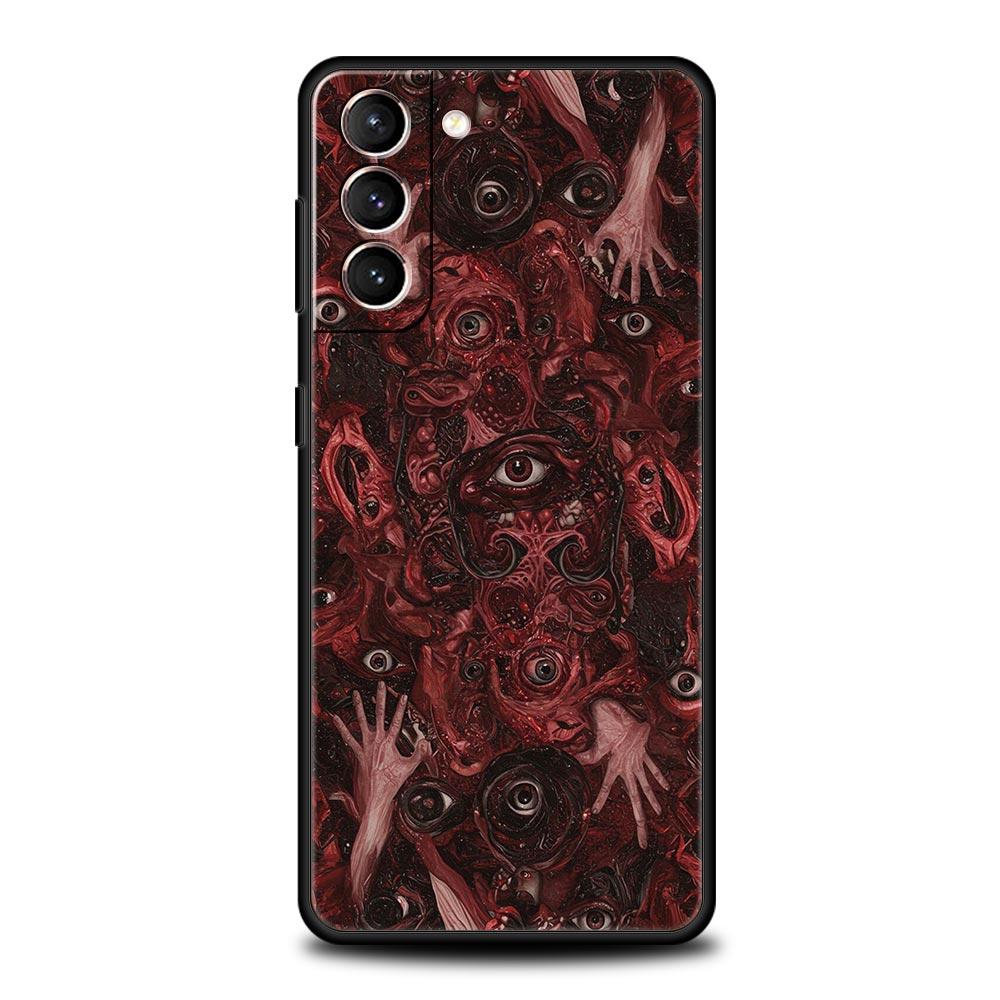 Phone Case Cover for Samsung Galaxy S26 S25 S24 S23 S22 S20 S21 FE Ultra Plus S25 Edge Soft TPU Capas Trendy Cool Eyes Creative
