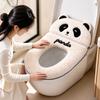 Thickened Lamb Fleece Toilet Cushion Faux Cashmere Plush Toilet Seat Pad  For Universal Toilet Seat