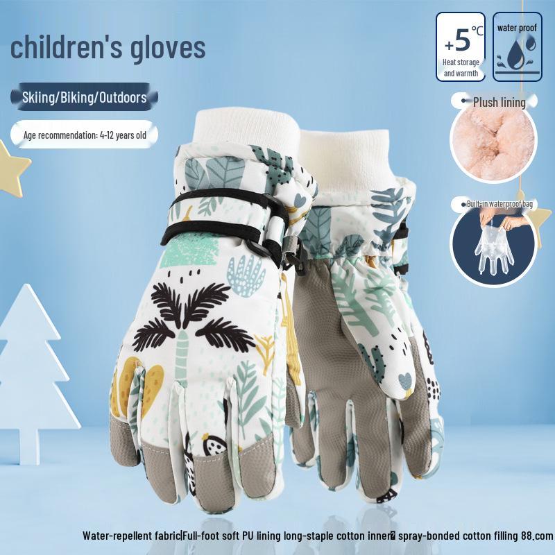 Winter Ski Gloves: Warm, Fleece-Lined, Windproof & Waterproof for Kids, Women, and Men - Perfect for Cycling